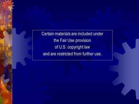 Certain materials are included under the Fair Use provision of U.S. copyright law and are restricted from further use.