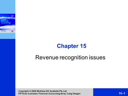 Revenue recognition issues