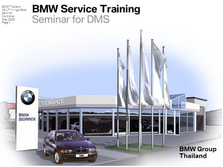 BMW Service Training Seminar for DMS