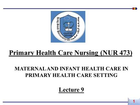 Primary Health Care Nursing (NUR 473)
