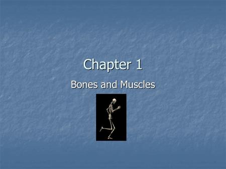 Chapter 1 Bones and Muscles. Bone Basics Bone- is a kind of body tissue made of both living cells and nonliving material. Bone- is a kind of body tissue.