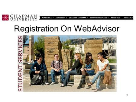Registration On WebAdvisor 1. Login to Web Advisor 2.