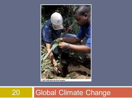 20 Global Climate Change. Overview of Chapter 20  Introduction to Climate Change  Causes of Global Climate Change  Effects of Climate Change  Melting.