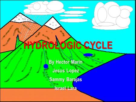 By Hector Marin Jesus Lopez Sammy Barajas Israel Lara HYDROLOGIC CYCLE.