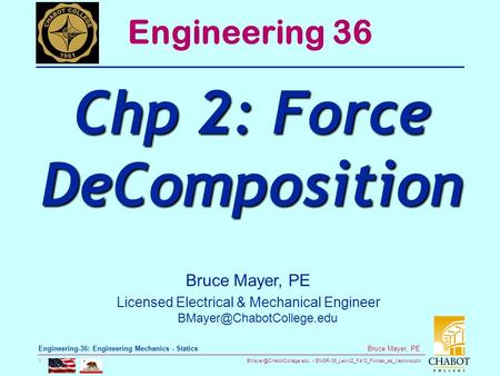 Chp 2: Force DeComposition