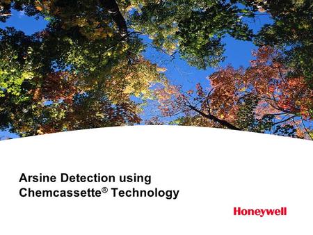 Arsine Detection using Chemcassette ® Technology.
