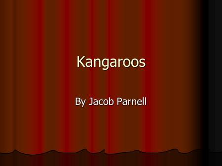 Kangaroos By Jacob Parnell. What is the Kangaroo’s Average Life Span? The kangaroos do not live like we do. We live to be about 100 years old. Instead.