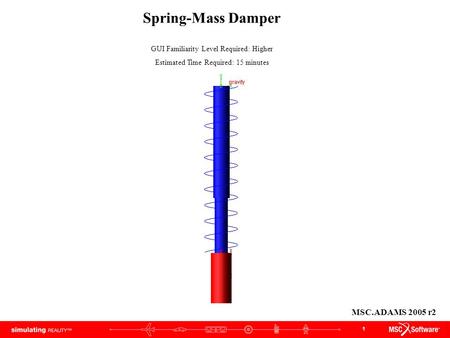 Spring-Mass Damper MSC.ADAMS 2005 r2