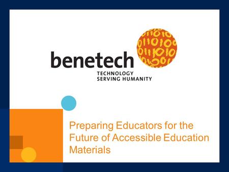 Preparing Educators for the Future of Accessible Education Materials.