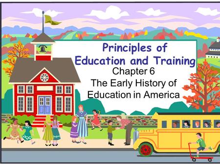 Principles of Education and Training