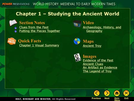 Chapter 1 – Studying the Ancient World