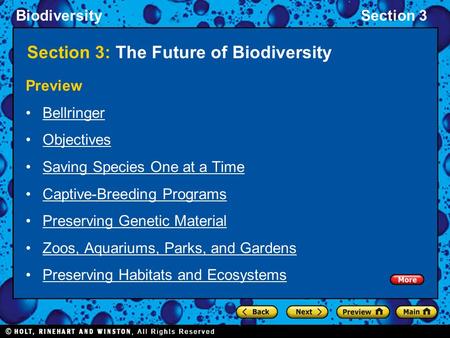 Section 3: The Future of Biodiversity