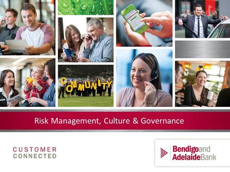 Risk Management, Culture & Governance. Agenda  What is risk management?  A framework for risk management  Establishing a good risk culture  Getting.