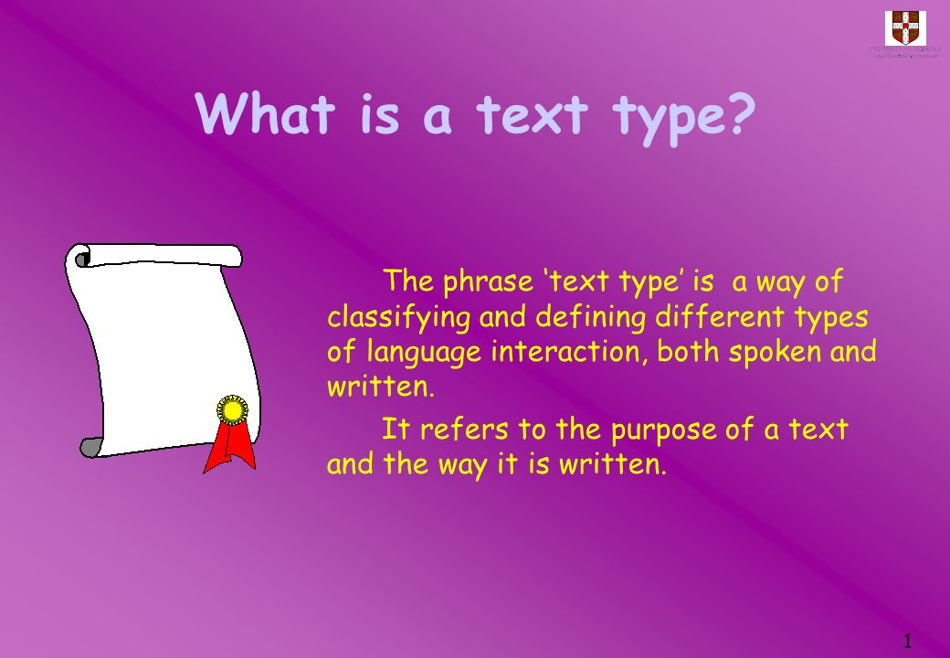 What Is A Text Type The Phrase Text Type Is A Way Of Classifying And Defining Different Types Of Language Interaction Both Spoken And Written It Ppt Video Online Download