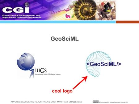 GeoSciML cool logo. GeoSciML v3.0 – the CGI-IUGS geoscience data model I nternational U nion of G eological S ciences C ommission for the Management and.