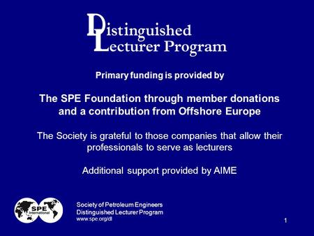 The SPE Foundation through member donations