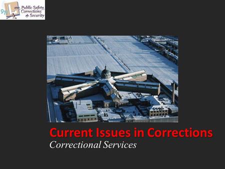 Current Issues in Corrections Correctional Services.