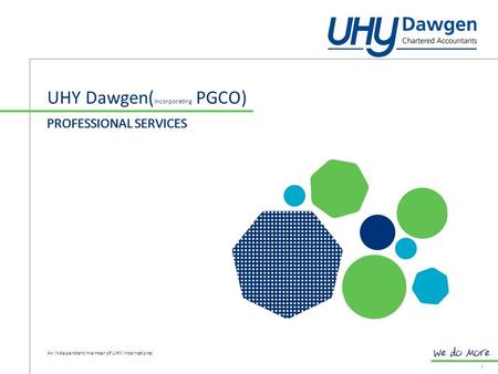 PROFESSIONAL SERVICES UHY Dawgen( Incorporating PGCO) 1 PROFESSIONAL SERVICES An independent member of UHY international.
