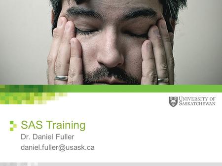 SAS Training Dr. Daniel Fuller