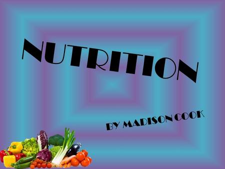 N U T R I T I O N B Y M A D I S O N C O O K. .....CARBOHYDRATES..... Main source of energy Loaded with vitamins, minerals and fibre Types ―Simple(sugars)