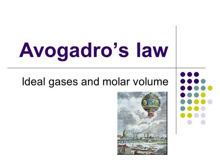 Ideal gases and molar volume