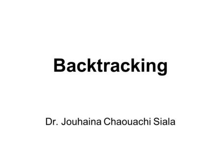 Dr. Jouhaina Chaouachi Siala