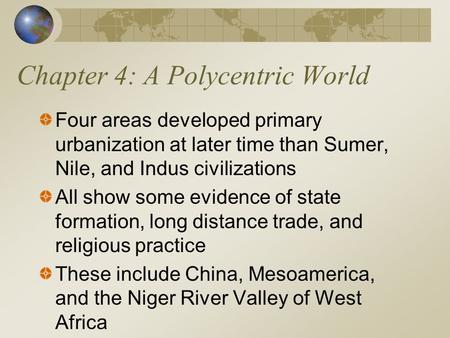 Chapter 4: A Polycentric World