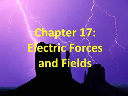 Chapter 17: Electric Forces and Fields. Objectives Understand the basic properties of electric charge. Differentiate between conductors and insulators.
