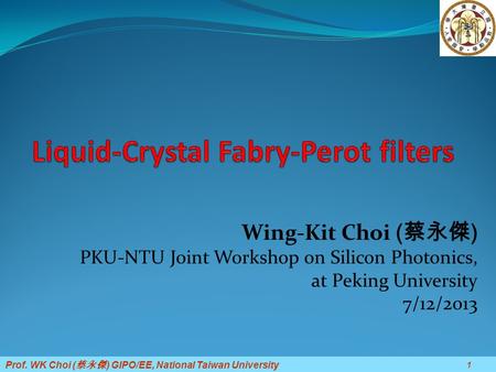 Liquid-Crystal Fabry-Perot filters