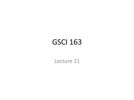 GSCI 163 Lecture 11. Crystals How does the physical properties of the materials depend on how the atoms and molecules are organized? Why is a paper clip.