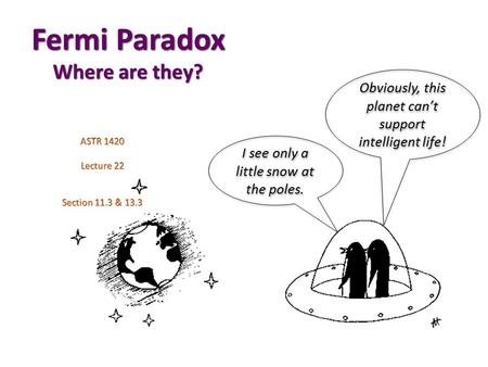 Fermi Paradox Where are they?