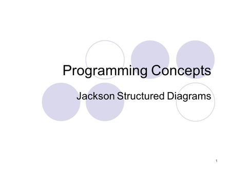 Jackson Structured Diagrams