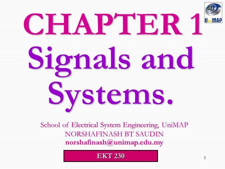 Signals and Systems. CHAPTER 1