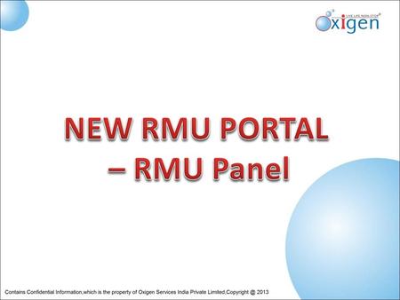 NEW RMU PORTAL – RMU Panel.