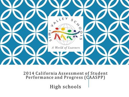 2014 California Assessment of Student Performance and Progress (CAASPP) High schools.