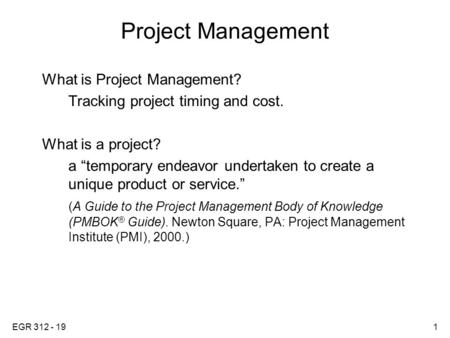 Project Management What is Project Management?