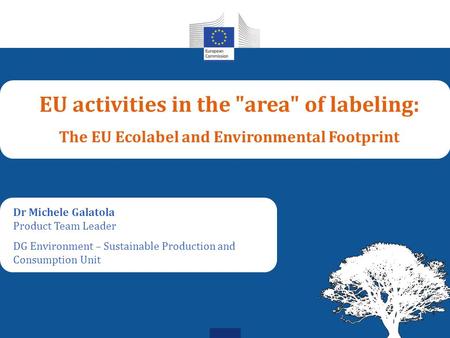 EU activities in the area of labeling: