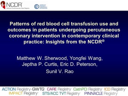 Patterns of red blood cell transfusion use and outcomes in patients undergoing percutaneous coronary intervention in contemporary clinical practice: Insights.