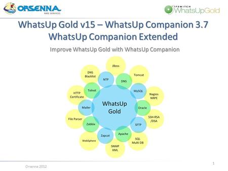 WhatsUp Gold v15 – WhatsUp Companion 3.7 WhatsUp Companion Extended