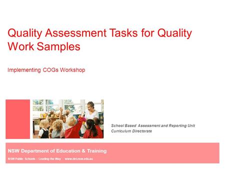 Quality Assessment Tasks for Quality Work Samples