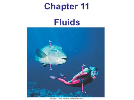 Chapter 11 Fluids. Density and Specific Gravity The density ρ of an object is its mass per unit volume: The SI unit for density is kg/m 3. Density is.