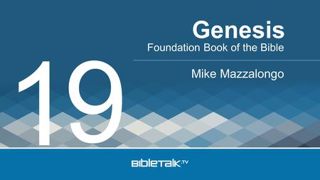 Foundation Book of the Bible Mike Mazzalongo Genesis 1 9.