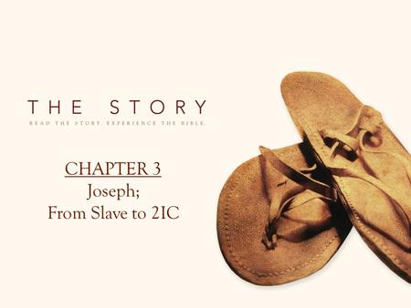 CHAPTER 3 Joseph; From Slave to 2IC. David’s Story.
