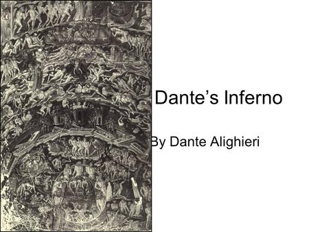 Dante’s Inferno By Dante Alighieri. Dante Alighieri World’s greatest poet of ideas Born in Florence, grew up in beginning of the Renaissance Exiled for.