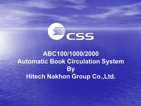 ABC100/1000/2000 Automatic Book Circulation System By Hitech Nakhon Group Co.,Ltd.