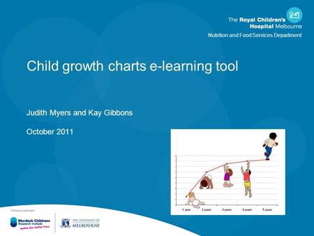 Nutrition and Food Services Department Child growth charts e-learning tool Judith Myers and Kay Gibbons October 2011.