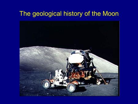 The geological history of the Moon. The last blast-off from the Moon  =channel.