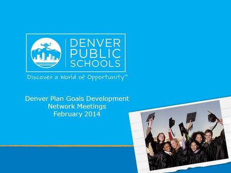 Denver Plan Goals Development Network Meetings February 2014.