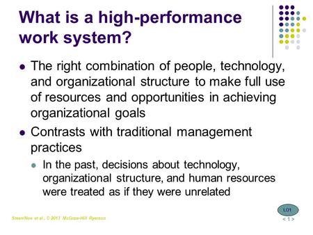 What is a high-performance work system?