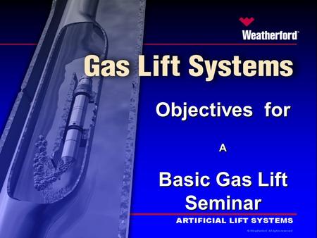 Objectives for Basic Gas Lift Seminar